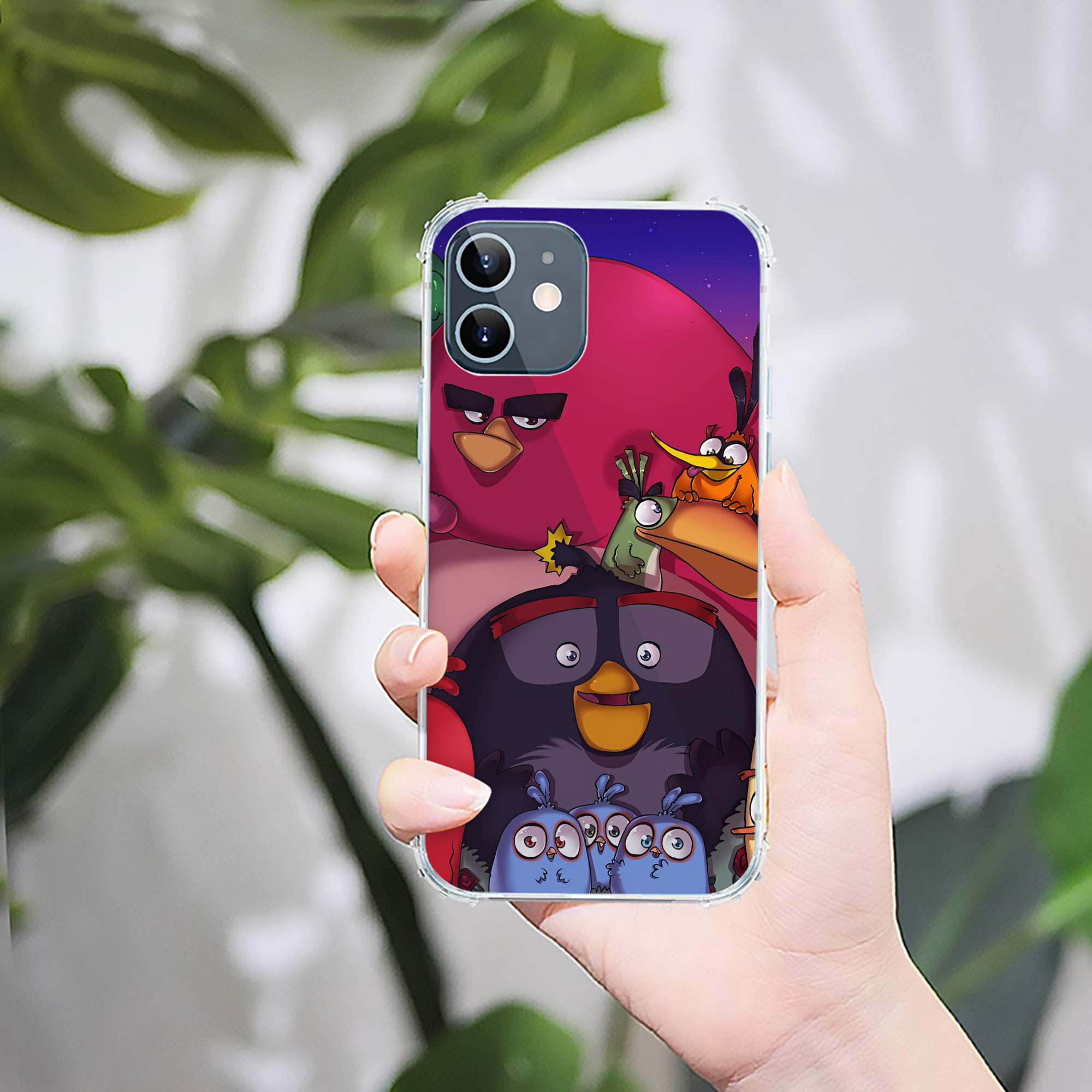（画像用） Angry Birds アングリーバード 【iPhone 12シリーズ対応】透明スマホケース（クリアソフトケース）